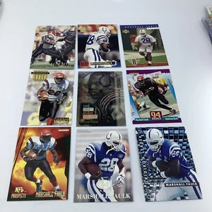 9 Card lot Marshall Faulk RCs Rams Indianapolis Colts San Diego St HOF - Picture 1 of 2
