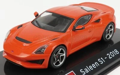 MODELLINO AUTO STATICO SALEEN S1 2018 CON VETRINA ARANCIO MODELLISMO SCALA 1:43 - Immagine 1 di 3