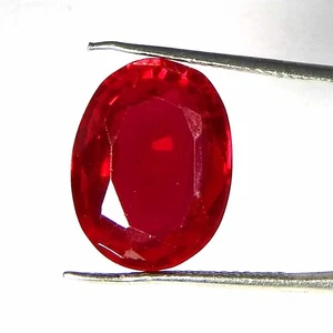 11.90CtsNatural 15x11x6 Imitation Ruby Oval Cut Cabochon Loose Gemstones - Picture 1 of 3