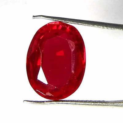 11.90CtsNatural 15x11x6 Imitation Ruby Oval Cut Cabochon Loose Gemstones - Image 1 of 3
