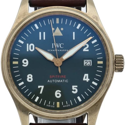 IWC Fliegeruhr Automatik Spitfire IW326802 Bronze / Leder Herrenuhr Grün... - Bild 1 von 4