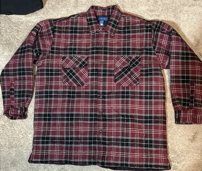 NUEVA Chaqueta de Franela a Cuadros Roja/Negro Towncraft XL Acolchada Forrada Foto 1 de 4