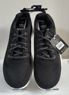 Clásicos Zapatos de Espuma con Memoria Estilo de Vida Atlético 12W Malla Negra para Mujer Nuevos con Etiquetas Foto 1 de 4