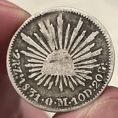 2 Reales 1831 Zs O.M Mexico - Image 1 of 2