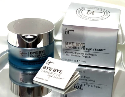 IT Cosmetics Bye Bye Crema para Ojos Bajo los Ojos 0.5 OZ - Suaviza Ilumina Despuffs NUEVO Foto 1 de 3