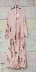 Fehaute mehrfarbiges langes plissiertes festliches Damenkleid US-Größe 6 - Bild 1 von 6