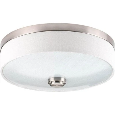 Progress Lighting Weaver 10" 1-Light Brushed Nickel LED Flush Mount Light - Image 1 of 4