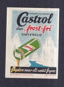 Denmark  Poster Stamp  CASTROL WINTER OIL - Picture 1 of 1