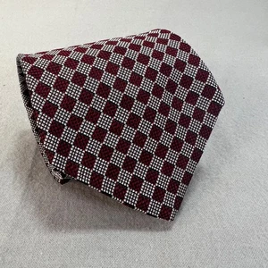 Lauren Ralph Lauren Silk Tie Burgundy Diamond Pattern USA Hand Finished3.75x59 - Picture 1 of 10