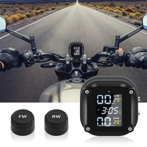 Wireless Motorcycle TPMS Tire Tyre Pressure Monitor System +2 External Sensors - Picture 1 of 7
