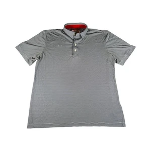 Oobe Chick-fil-a Employee Polo Shirt Blue Striped Mens Size Large Stretch - Picture 1 of 10