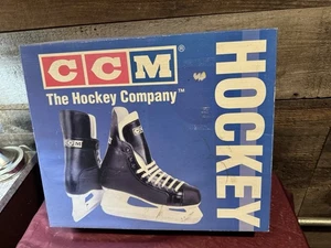 Vtg 1983 CCM Champion 90 Men's Hockey Ice Skates Black Mens Size 6 NEW IN BOX!!! - Picture 1 of 10