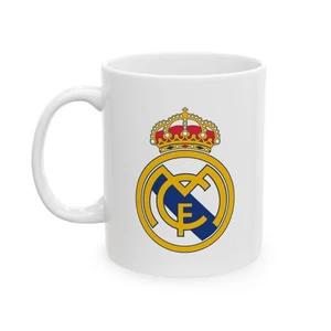 Real Madrid Kaffeebecher - Fußball Fan Keramiktasse mit offiziellem Vereinswappen - Bild 1 von 5
