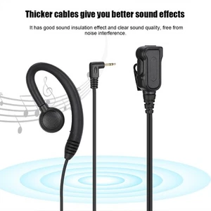 2.5mm Clip On Earpiece Earhook Accessory Fit For Walkie Talkie FY - Zdjęcie 1 z 7