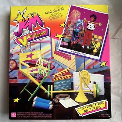 VINTAGE 1986 JEM & THE HOLOGRAMS VIDEO MADNESS IT’S WORKIN OUT 12”  DOLL PLAYSET - Image 1 of 4