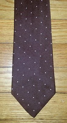 Gravata American Classics pequenos pontos brancos marrom nova na caixa t1690 - Imagem 1 de 4