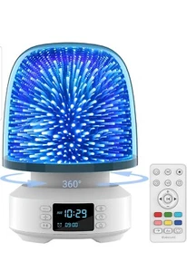 Luz nocturna Altavoz Bluetooth 360° rotación efecto 3D Vidrio Estrella Luz nocturna Lámpara - Imagen 1 de 6
