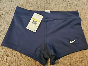 Nike Volleyball Shorts Womens Dri Fit Fitted Navy Blue S Small $32 New Tag NWT - Picture 1 of 6