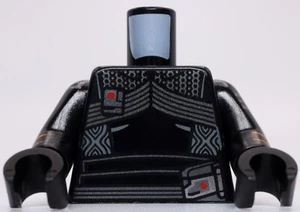 Lego Black Torso Silver Armor and Belt Red Dots Pattern Fennec Shand - Picture 1 of 2