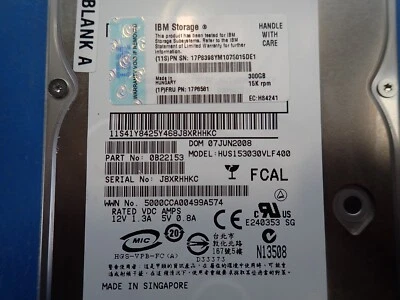 17P8581   IBM 300GB 15K FC 3.5" HDD - Image 1 of 3