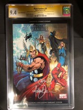 Black Panther #25 Aspen Variant CGC SS 9.4 3x Signed by Stan Lee, Michael Turner