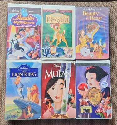 Aladdin Bambi Beauty & Beast Lion King Mulan Snow White & Seven Dwarfs Sealed - Image 1 of 4