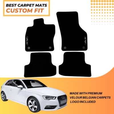 Alfombrillas coche para Audi A3 2012-2020 alfombras terciopelo impermeables revestimientos automáticos Foto 1 de 3