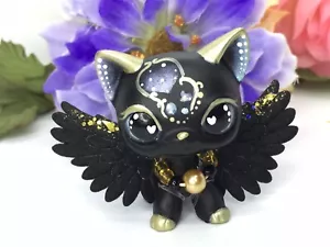 CUSTOM OOAK Toys, Mini Pet Shop Hand Painted Short Hair GALAXY Kitty Cat - Picture 1 of 5