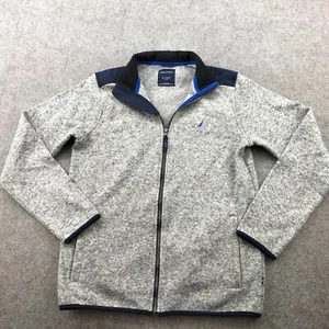 Nautica Jacket Boys XL Gray Blue Fleece Full Zip Casual Embroidered Sailing - Picture 1 of 11