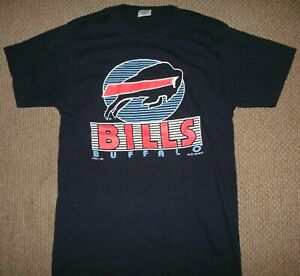 Vintage Tultex Buffalo Bills T-Shirt--1991--Navy Blue-Size: Large--FREE SHIPPING