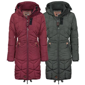 Khujo Damen Mantel Jacke Winter gefüttert Steppmantel tailliert gefüttert - Bild 1 von 7