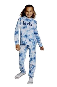 New $70.00 LEVI'S Girls 2-piece Hoodie Fleece Jogger Set Super Soft Size: 14/16 - Picture 1 of 5