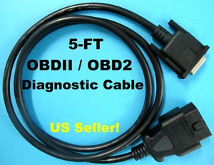 OBDII OBD2 Cable Compatible with Autel MaxiDAS DS808 Auto Diagnostic Scanner - Picture 1 of 5
