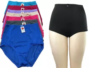 Women's 6 Pack High Waist Cool Brief Underwear Girdle Panties S-5XL #999348A - Picture 1 of 9