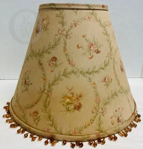 English Cottage/French Country Lamp Shade*10" tall x 6" top x 13" bottom*24253D - Picture 1 of 5