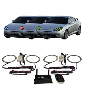 RGB Multi Color WIFI Headlight Halo kit for Hyundai Tiburon 07-08 - Picture 1 of 6