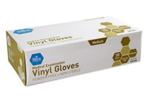 Guantes de examen de vinilo sin polvo MedPride, medianos, caja/100 - Imagen 1 de 1
