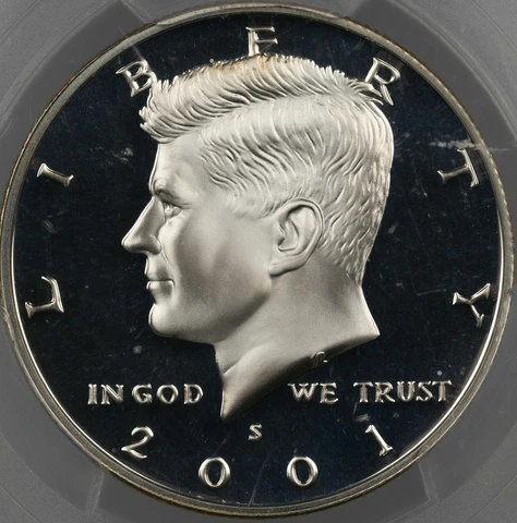 2001-S KENNEDY HALF DOLLAR PCGS PR69 DCAM PROOF SILVER STUNNING BU UNC ( Cover