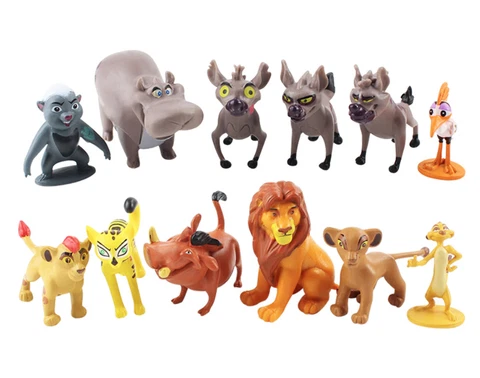 12pcs/set The Lion Guard King Lion Simba Bunga PVC Figures Toy Cake Topper Gift Cover