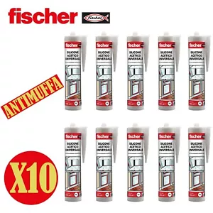 Silicone Trasparente Universale 10Pz Sigillante Acetico Antimuffa 280ML - Foto 1 di 1