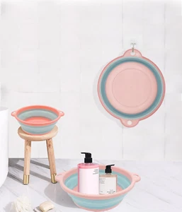 2 Pack Multi-Purpose Folding Collapsible Wash Basin(Pink) - Picture 1 of 7