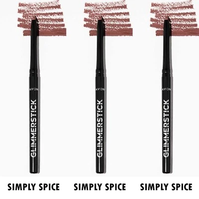NEW Avon Glimmersticks Retractable Lip Liner  / SIMPLY SPICE / SET OF 3 - Image 1 of 4