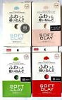 NEW!Daiso DIY Soft Clay White,Salmonpink,Red,Green for Craft Set of4 FROM JAPAN