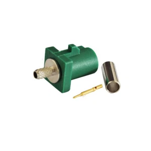 5xFakra E crimp Plug OEM antenna RF connector Green/6002 Car TV1 for RG316 RG174 - Picture 1 of 3