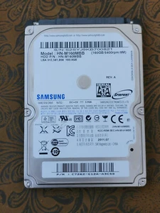 2.5" Samsung HN-M160MBB 160Gb 5400RPM 8MB cache SATA Hard Drive HDD Laptop ∄ - Picture 1 of 4