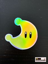 Super moon holographic sticker (3" x 2.9"). Laptop decal.