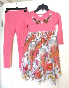 Girl's MIMI & MAGGIE 2-Piece Set Dress & Leggings Size 5 - Picture 1 of 2