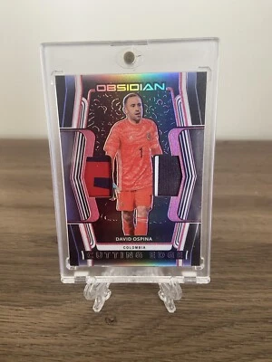 2020-21 Panini Obsidian Cutting Edge Patch David Ospina Red 3/5 Colombia - Image 1 of 2