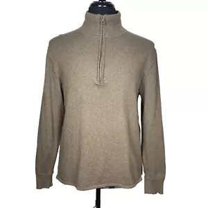 Maglione The North Face Mt Tam cerniera 1/4 farina d'avena marrone chiaro lana misto cotone da uomo M - Foto 1 di 12