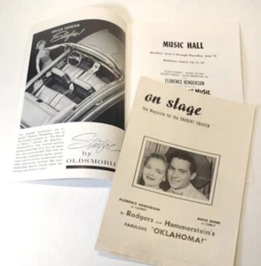 Florence Henderson Shubert Theater Oldsmobile Starfire Ad 2 Bulletins - Picture 1 of 4